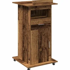 vidaXL Podio Madera vieja 55 x 55 x 107 cm Madera de ingeniería Madera envejecida Discount