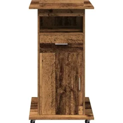 vidaXL Podio Madera vieja 55 x 55 x 107 cm Madera de ingeniería Madera envejecida Discount