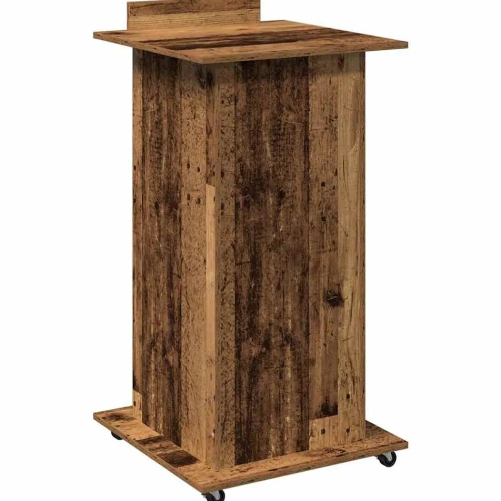 vidaXL Podio Madera vieja 55 x 55 x 107 cm Madera de ingeniería Madera envejecida Discount