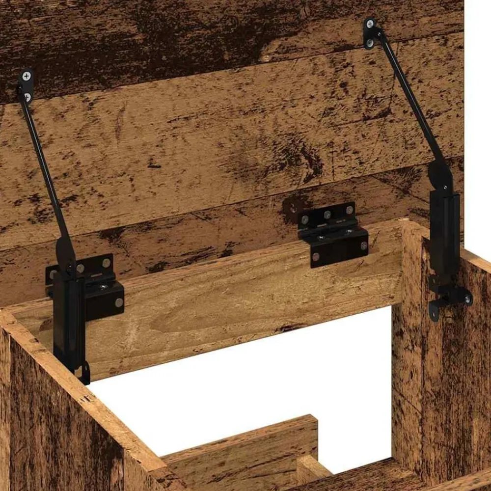vidaXL Podio Madera vieja 55 x 55 x 107 cm Madera de ingeniería Madera envejecida Discount