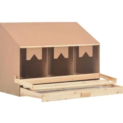 vidaXL Agricultura-Ponedero para gallinas 4 compartimentos madera pino 93x40x65 cm