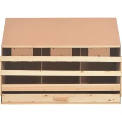 vidaXL Agricultura-Ponedero para gallinas 4 compartimentos madera pino 93x40x65 cm