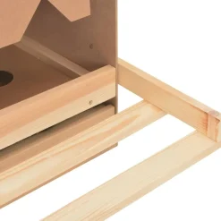 vidaXL Agricultura-Ponedero para gallinas 4 compartimentos madera pino 93x40x65 cm