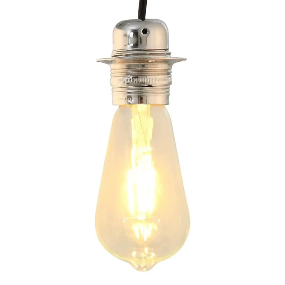 vidaXL Accesorios De Iluminación-Portalámparas 2 uds níquel satinado E27