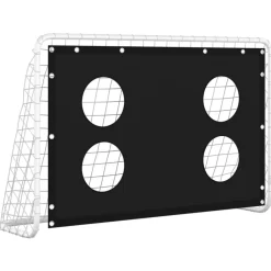vidaXL Equipamiento Para Atletismo-Portería con red de entrenamiento acero 184x61x122 cm