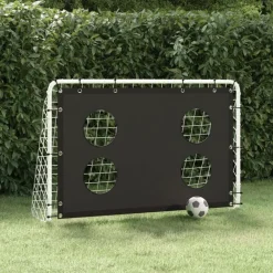 vidaXL Equipamiento Para Atletismo-Portería con red de entrenamiento acero 184x61x122 cm