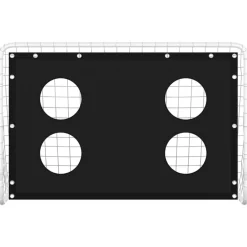 vidaXL Equipamiento Para Atletismo-Portería con red de entrenamiento acero 184x61x122 cm