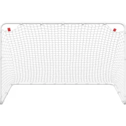 vidaXL Portería de fútbol blanca 122x81x81 cm acero Clearance