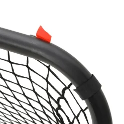 vidaXL Equipamiento Para Atletismo-Portería de fútbol con red acero rojo y negro 90x48x71 cm