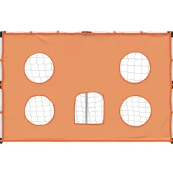 vidaXL Equipamiento Para Atletismo-Portería de fútbol con tela de puntería y balón 182x62x118 cm