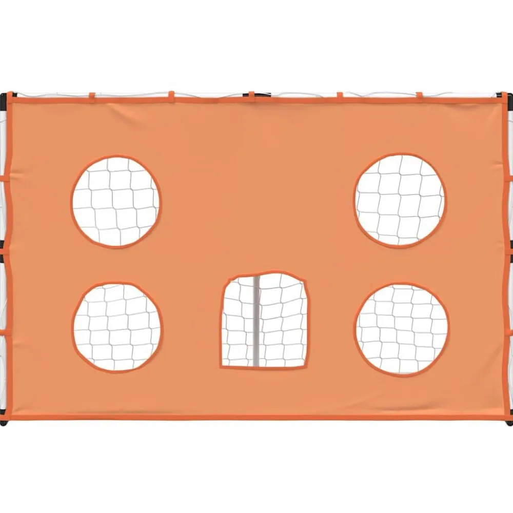 vidaXL Equipamiento Para Atletismo-Portería de fútbol con tela de puntería y balón 182x62x118 cm