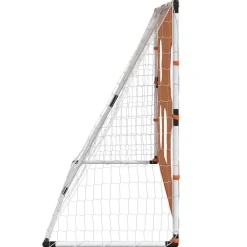 vidaXL Equipamiento Para Atletismo-Portería de fútbol con tela de puntería y balón 182x62x118 cm