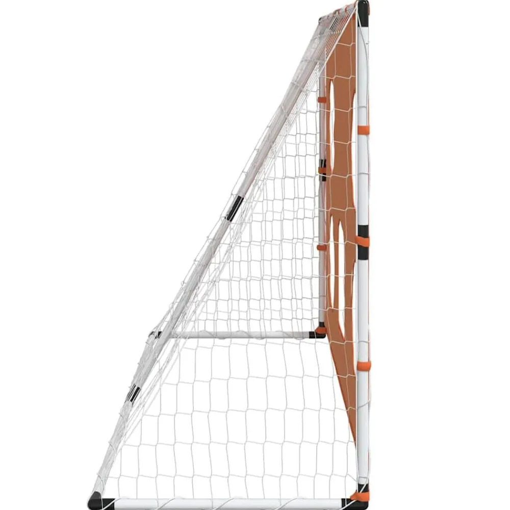 vidaXL Equipamiento Para Atletismo-Portería de fútbol con tela de puntería y balón 182x62x118 cm