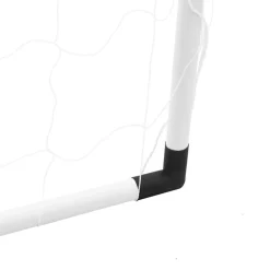 vidaXL Equipamiento Para Atletismo-Portería de fútbol con tela de puntería y balón 182x62x118 cm