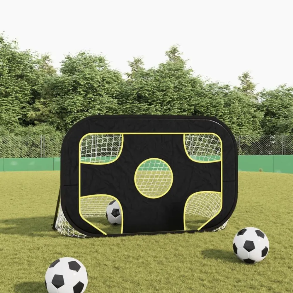 vidaXL Portería de fútbol con diana poliéster 120x80x80cm Online
