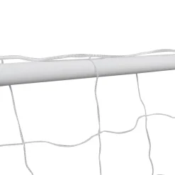 vidaXL Portería de fútbol con red acero blanco 182x61x122 cm