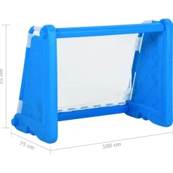 vidaXL Portería de fútbol infantil plástico 100x75x55 cm Outlet