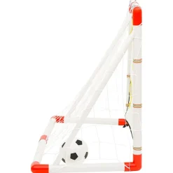 vidaXL Equipamiento Para Atletismo-Portería de fútbol infantil con pared de portería 120x51x77,5 cm