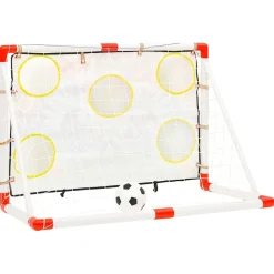 vidaXL Equipamiento Para Atletismo-Portería de fútbol infantil con pared de portería 120x51x77,5 cm