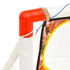 vidaXL Equipamiento Para Atletismo-Portería de fútbol infantil con pared de portería 120x51x77,5 cm