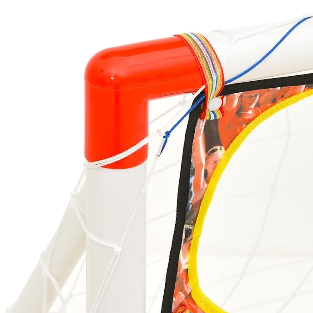 vidaXL Equipamiento Para Atletismo-Portería de fútbol infantil con pared de portería 120x51x77,5 cm