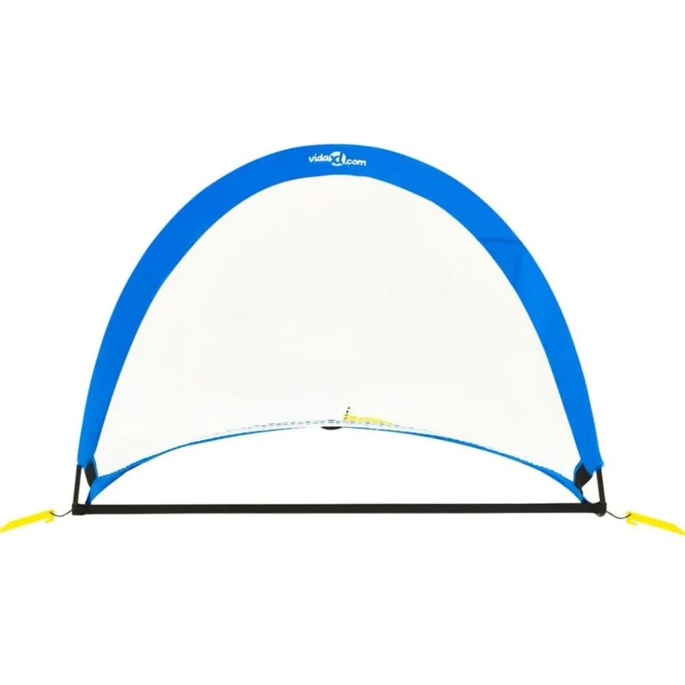 vidaXL Equipamiento Para Atletismo-Portería de fútbol niños 2 uds bolsa almacenaje 119x82x84,5 cm