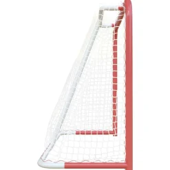 vidaXL Equipamiento Para Atletismo-Portería hockey y red acero poliéster rojo blanco 153x60x118cm