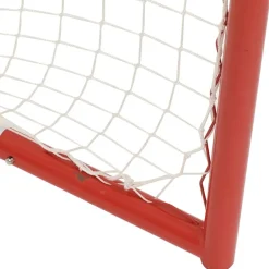 vidaXL Equipamiento Para Atletismo-Portería hockey y red acero poliéster rojo blanco 153x60x118cm