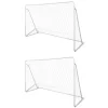 vidaXL Porterías de fútbol de acero 2 unidades 240x90x150 cm Best