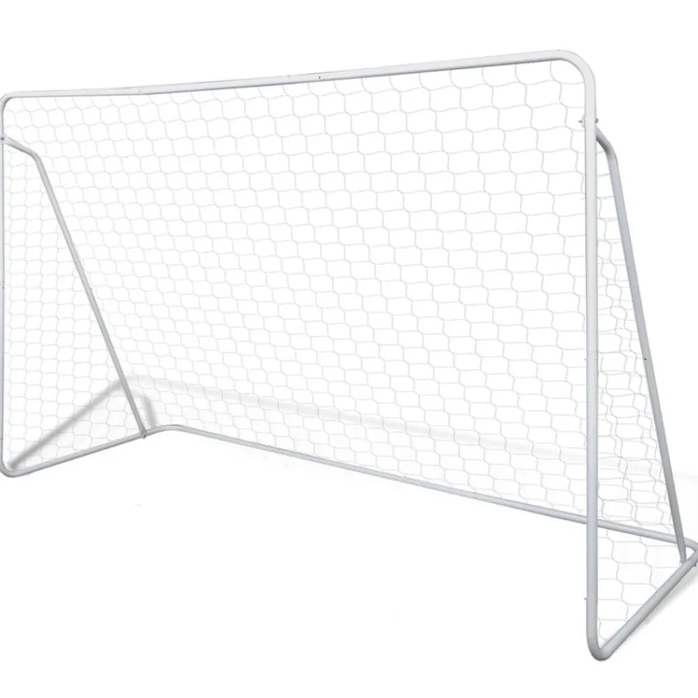 vidaXL Porterías de fútbol de acero 2 unidades 240x90x150 cm Best