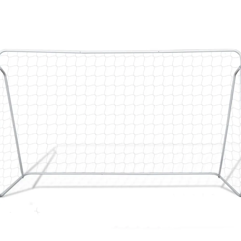 vidaXL Porterías de fútbol de acero 2 unidades 240x90x150 cm Best