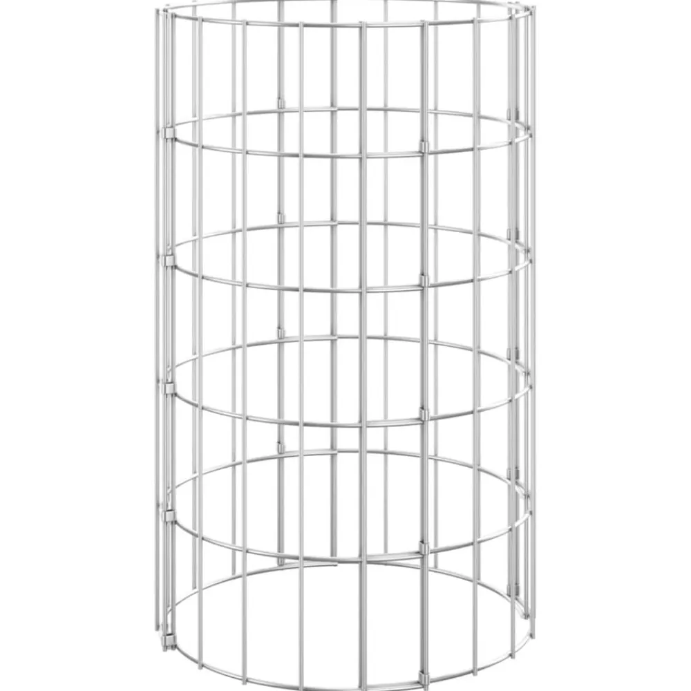 vidaXL Poste circular de gaviones acero galvanizado Ø30x50 cm Sale