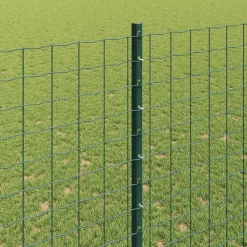 vidaXL Poste de Valla 5 pcs Verde 150 cm Acero Acero/verde Outlet