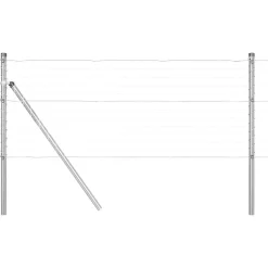vidaXL Vallas De Jardín-Poste de Valla 26 pcs Gris 3,2 x 3,2 x 80 cm