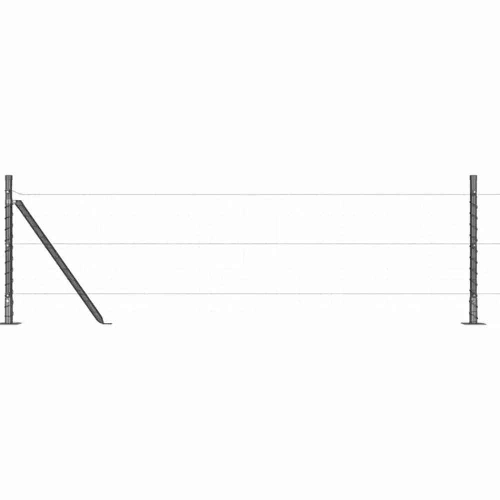 vidaXL Vallas De Jardín-Poste de Valla 26 pcs 3,2 x 3,2 x 50 cm