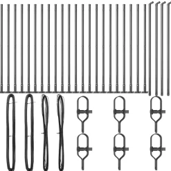 vidaXL Vallas De Jardín-Poste de Valla 26 pcs 3,2 x 3,2 x 50 cm
