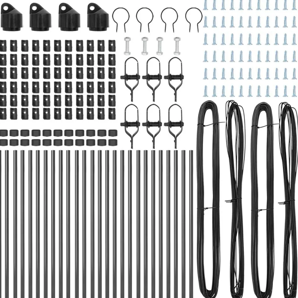 vidaXL Poste de Valla 26 pcs 3,2 x 3,2 x 80 cm Gris