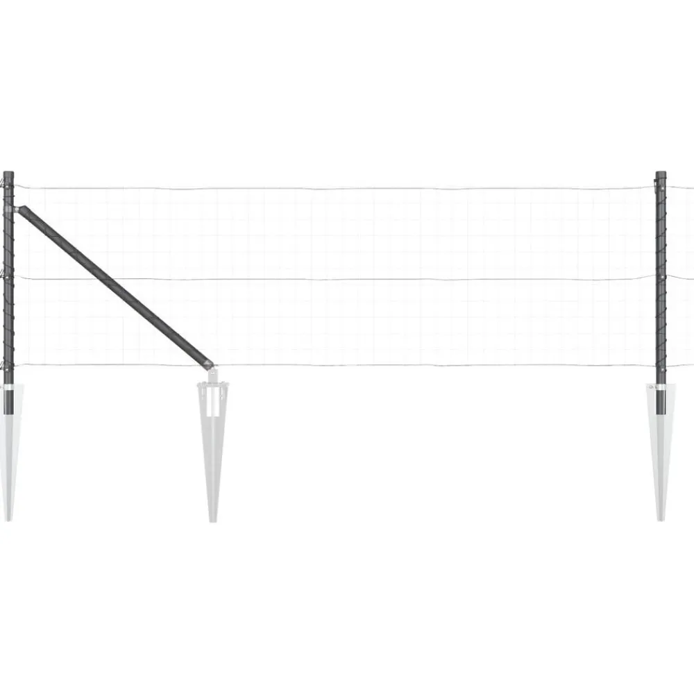 vidaXL Vallas De Jardín-Poste de Valla 26 pcs 3,2 x 3,2 x 105 cm