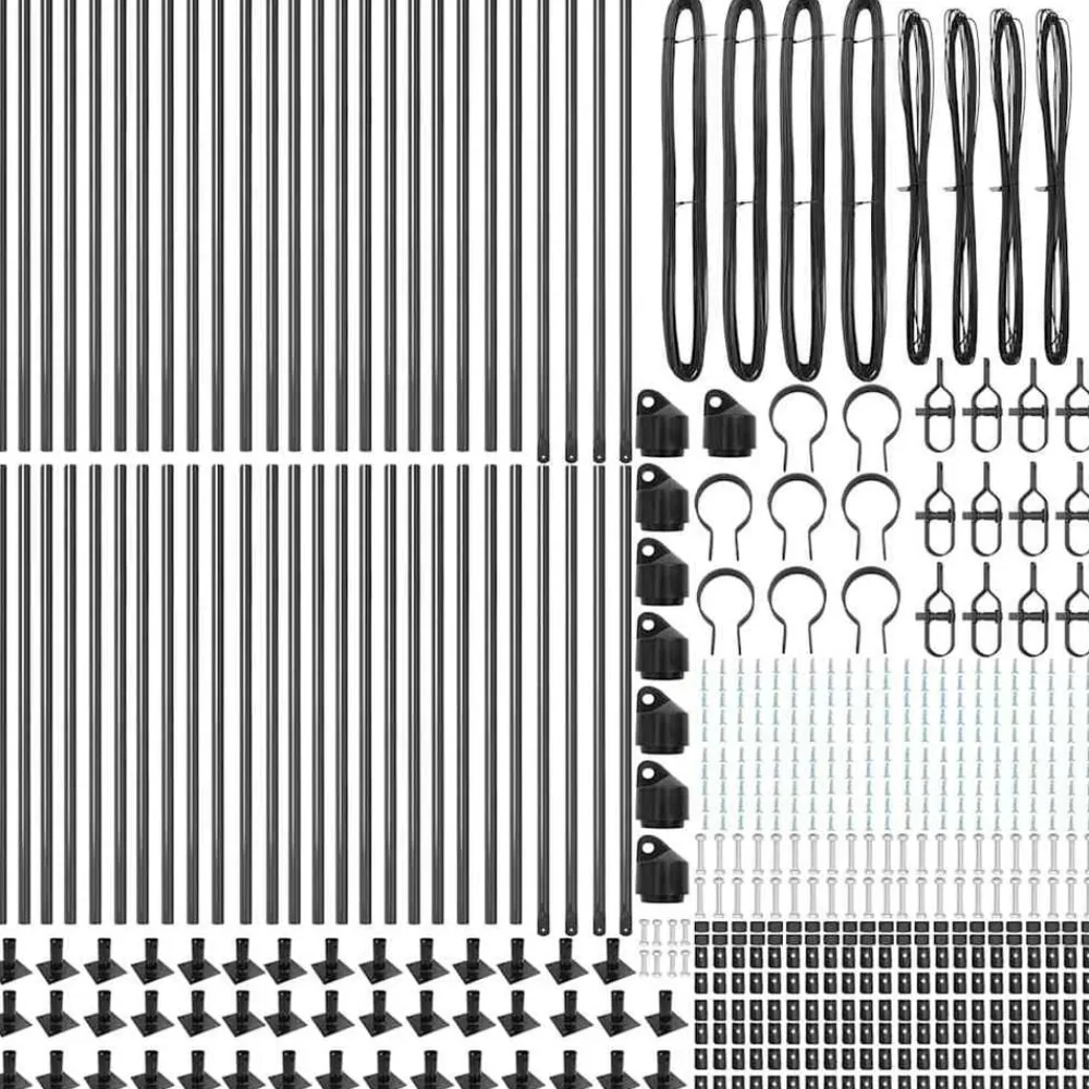 vidaXL Vallas De Jardín-Poste de Valla 52 pcs 3,2 x 3,2 x 50 cm