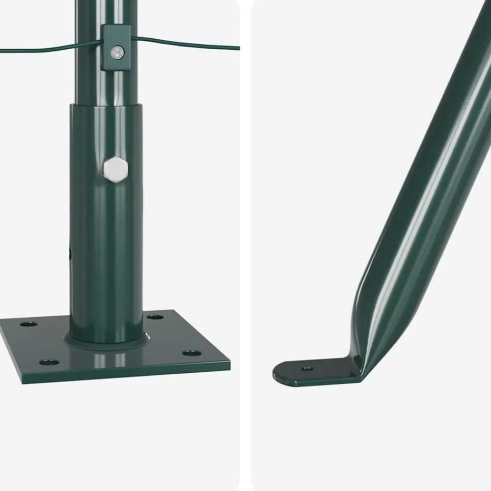 vidaXL Poste de Valla 13 pcs Acero Verde Sale