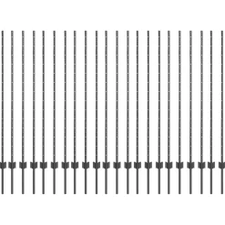 vidaXL Poste de Valla 22 pcs Gris 180 cm Acero Acero/gris Clearance
