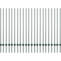 vidaXL Poste de Valla 22 pcs Verde 180 cm Acero Acero/verde Clearance