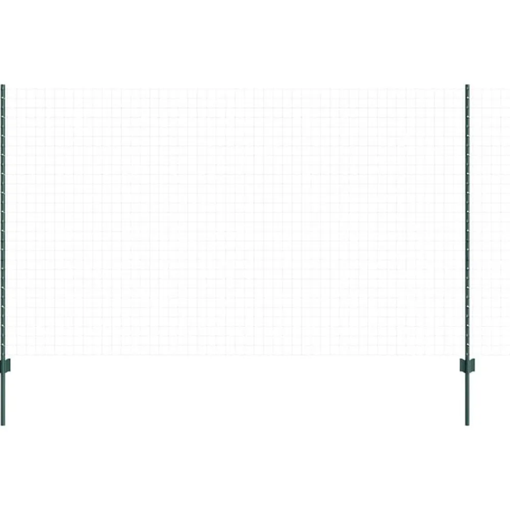 vidaXL Poste de Valla 22 pcs Verde 180 cm Acero Acero/verde Clearance