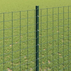vidaXL Poste de Valla 22 pcs Verde 180 cm Acero Acero/verde Clearance