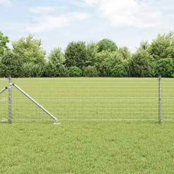 vidaXL Poste de Valla 52 pcs Gris 3,2 x 3,2 x 105 cm Acero galvanizado Sale