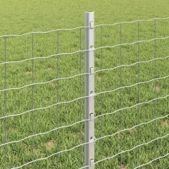 vidaXL Vallas De Jardín-Poste de Valla 5 pcs Plateado 60 cm Acero