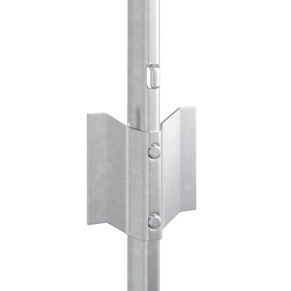 vidaXL Vallas De Jardín-Poste de Valla 5 pcs Plateado 60 cm Acero