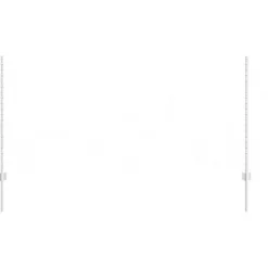 vidaXL Vallas De Jardín-Poste de Valla 11 pcs Plateado 120 cm Acero