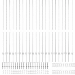 vidaXL Vallas De Jardín-Poste de Valla 22 pcs Plateado 200 cm Acero