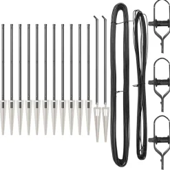vidaXL Poste de Valla 13 pcs Acero Gris Best